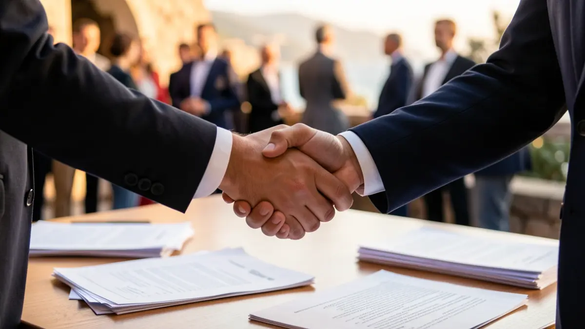 Generic image of a handshake between businessmen in the Canary Islands.