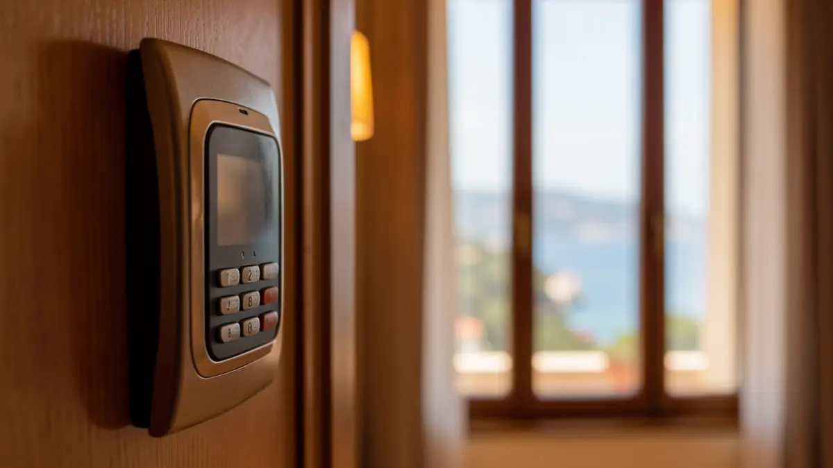 Imagen genérica de una habitación de hotel con vistas.