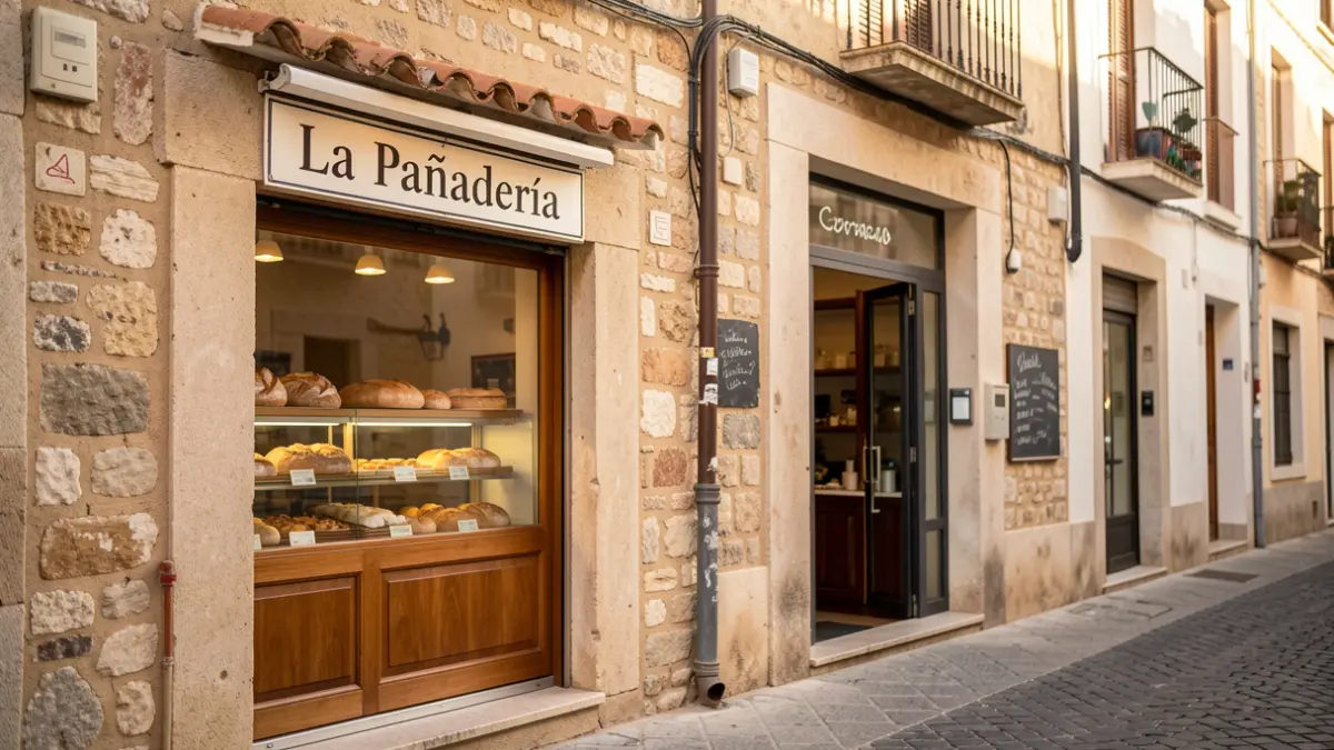 Image of a new traditional bakery next to a cafe in Alicante.