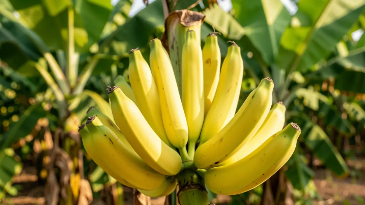 Plátanos de Canarias frescos y listos para el consumo.