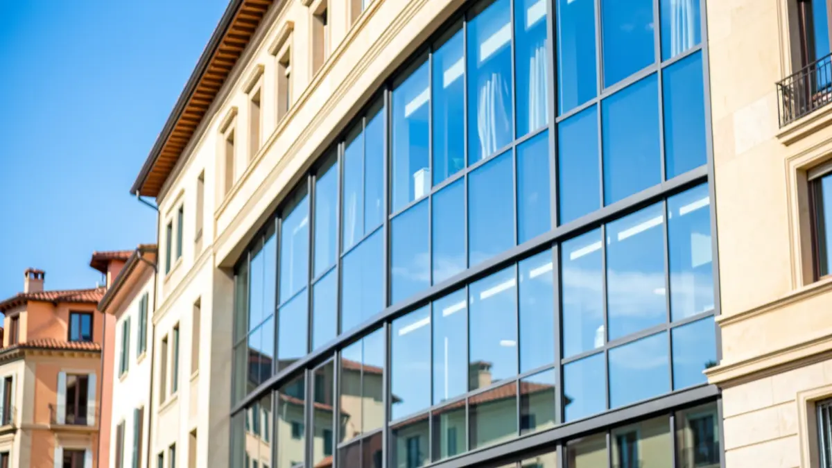 Imagen genérica de un edificio de oficinas moderno.