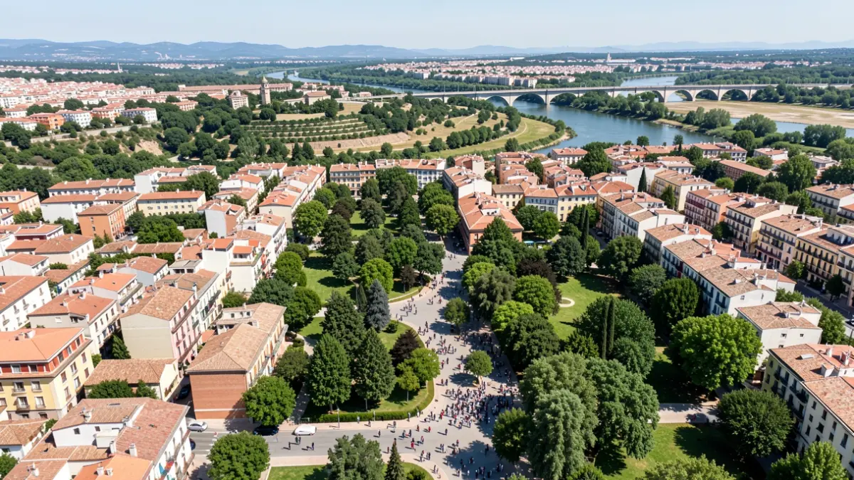 Imagen genérica de Riba-roja de Túria con espacios verdes y urbanos.