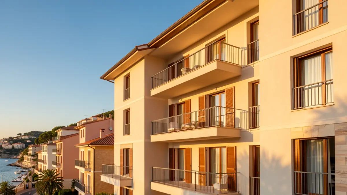 Imagen genérica de un edificio residencial en una zona costera mediterránea.