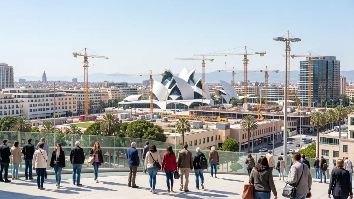 Generic image of Valencia city with buildings under construction.