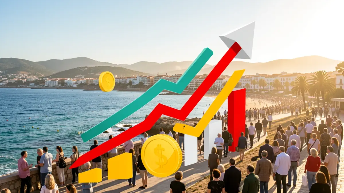 Generic image of economic growth in Andalucía with abstract elements.