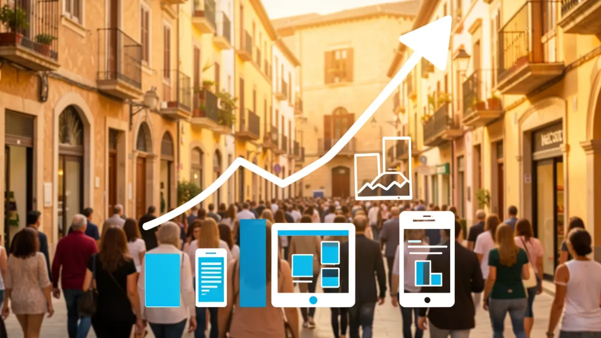 Imagen genérica de crecimiento económico y transformación digital del comercio valenciano.