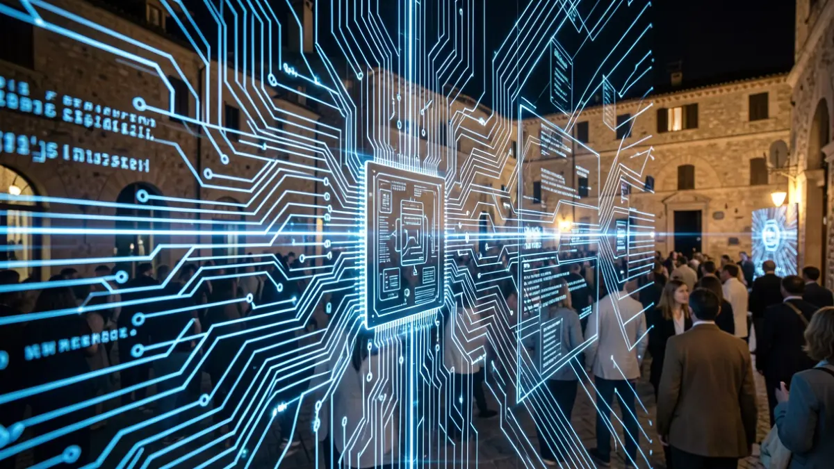 Generic image of digital circuits and artificial intelligence.