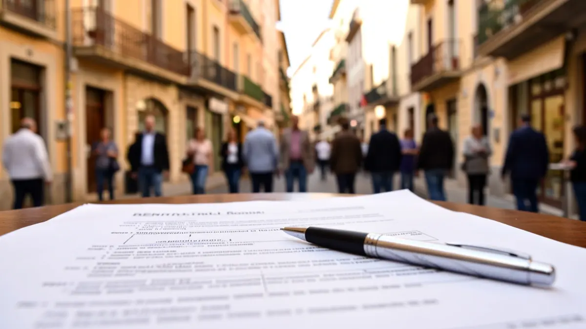 Generic image of a rental contract with a pen on it.