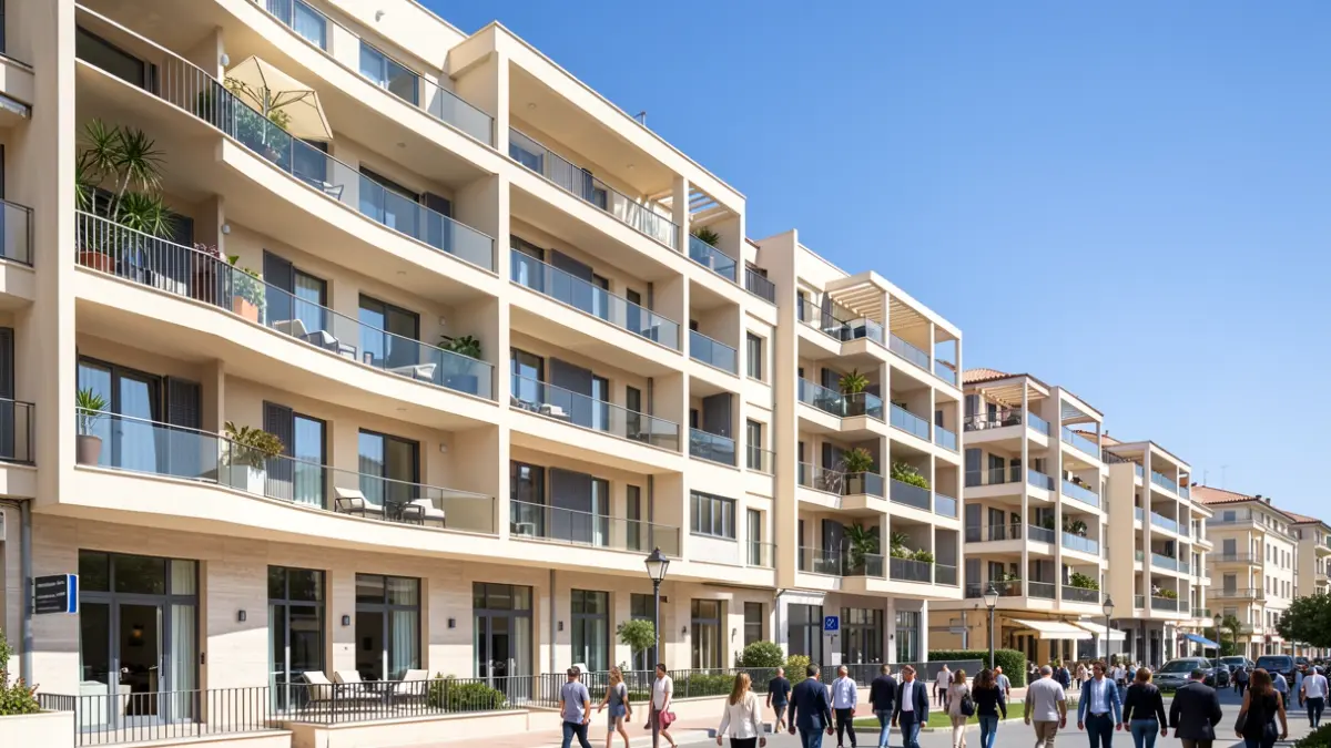 Imagen genérica de edificios residenciales modernos en una ciudad mediterránea.