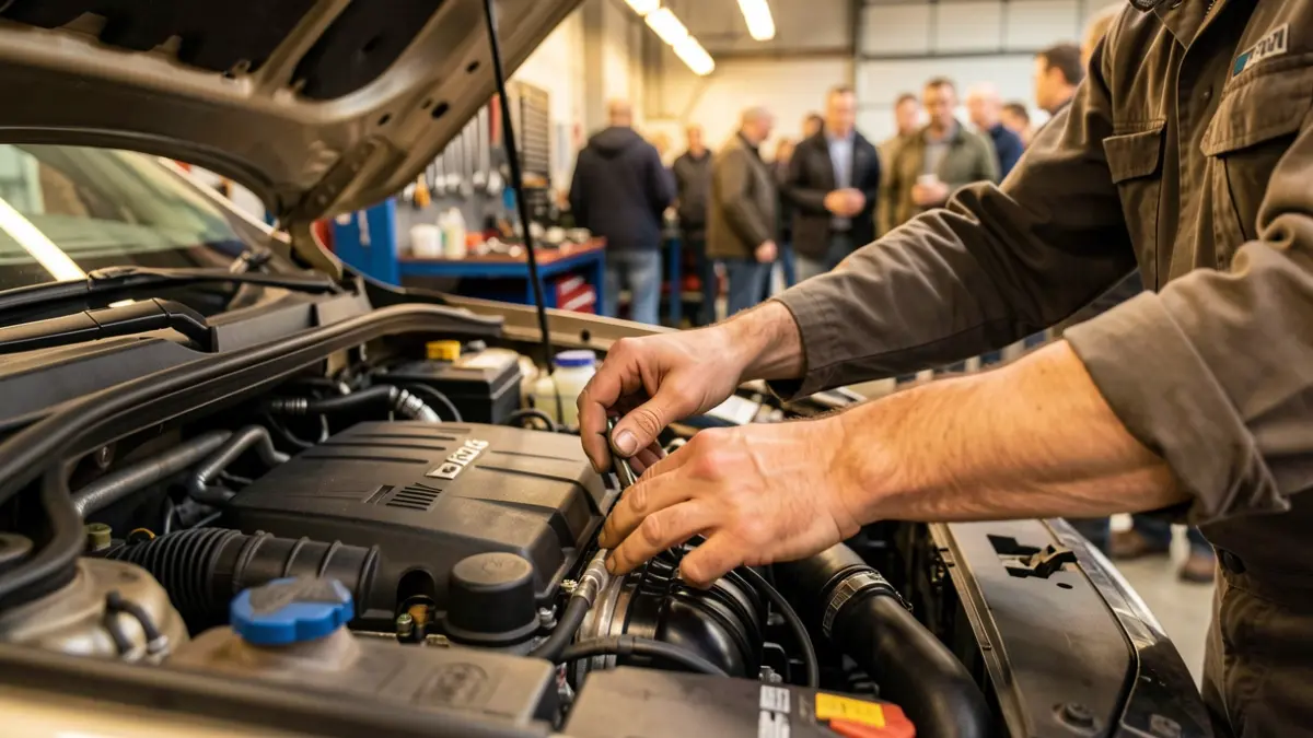 Imagen genérica de un mecánico trabajando en un taller de automoción.