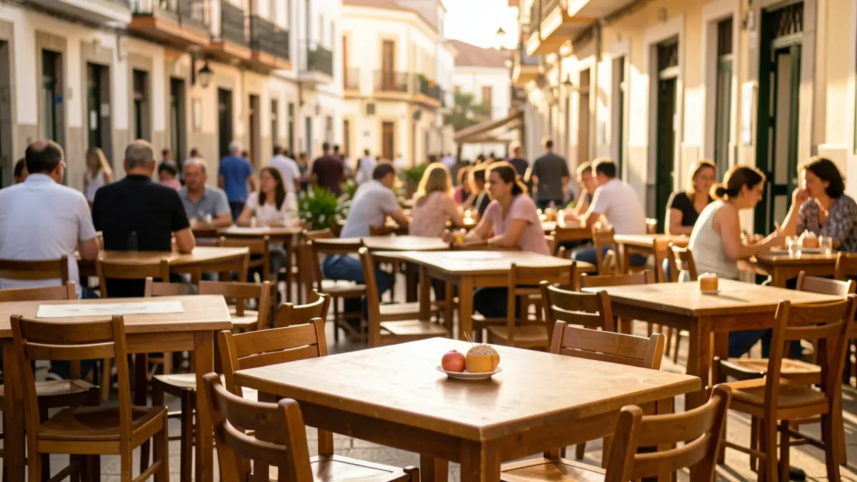 Imagen genérica de una terraza de hostelería vacía en un entorno urbano.