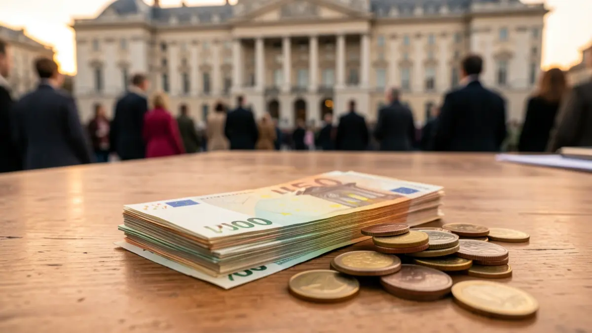 Generic image of money and state investments.