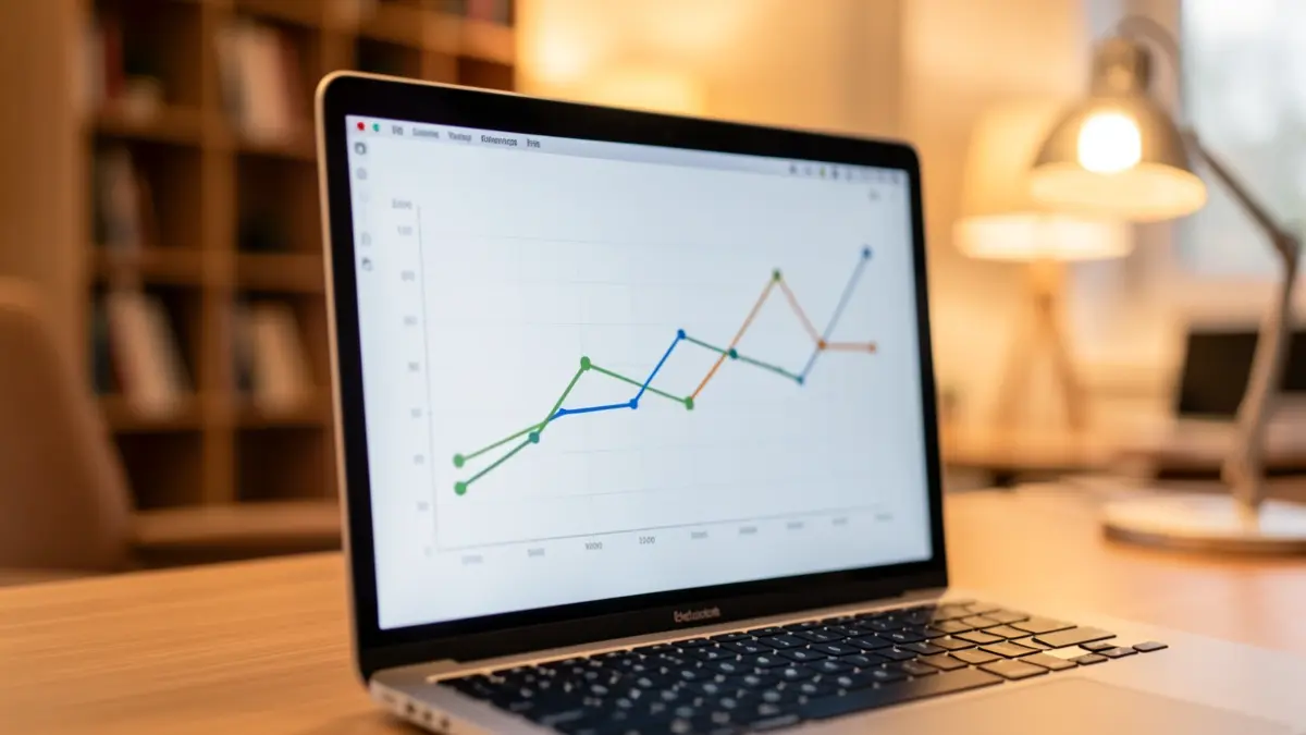 Generic image of a carbon footprint graph on a computer screen.