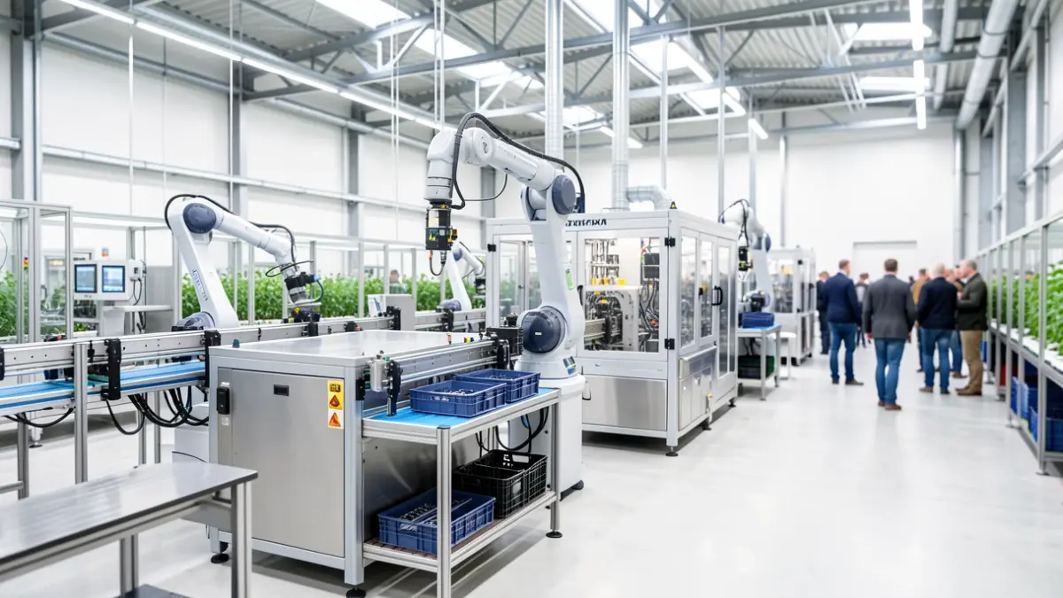 Imaxe xenérica dunha planta industrial tecnolóxica.