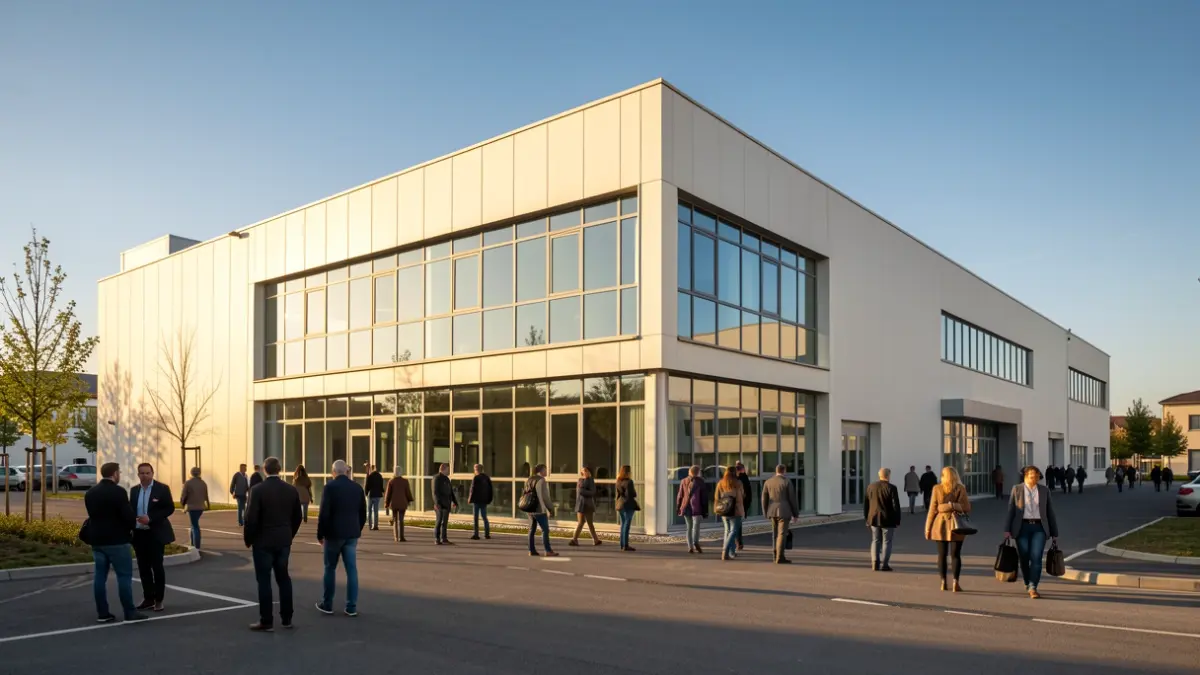 Imagen genérica de un edificio industrial moderno en Cataluña.