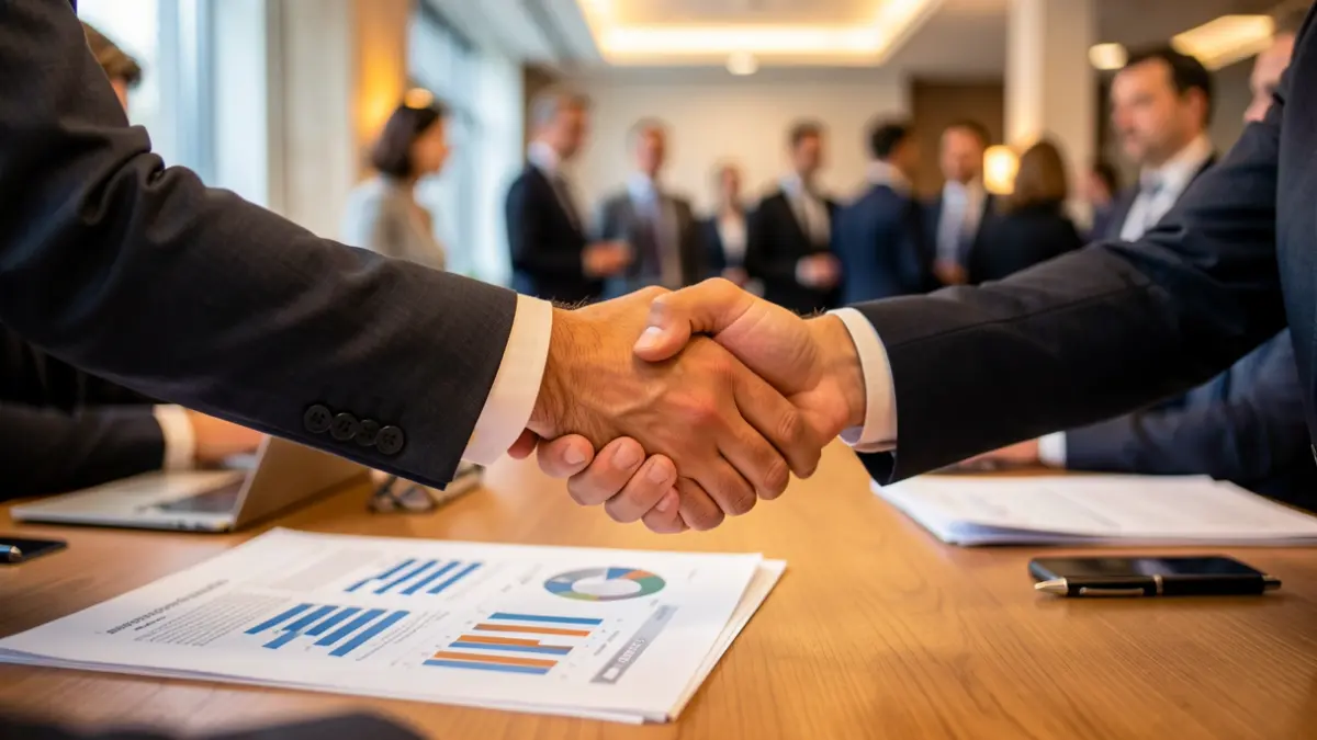 Generic image of business collaboration in an office setting.