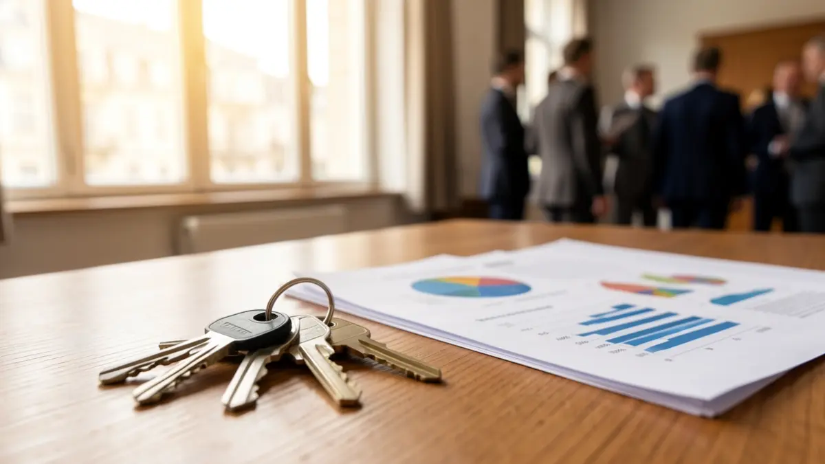 Generic image of house keys on a table with financial documents.