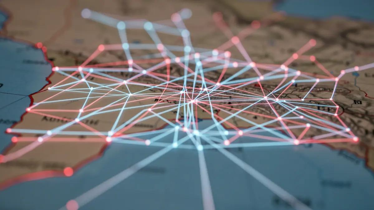 Diagrama de la red eléctrica andaluza con zonas de saturación.