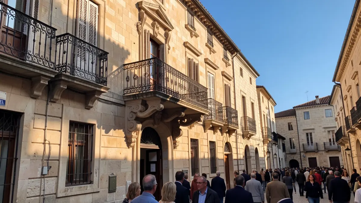 Fachada del Ayuntamiento de Santa Cruz de Tenerife bajo la luz del sol.