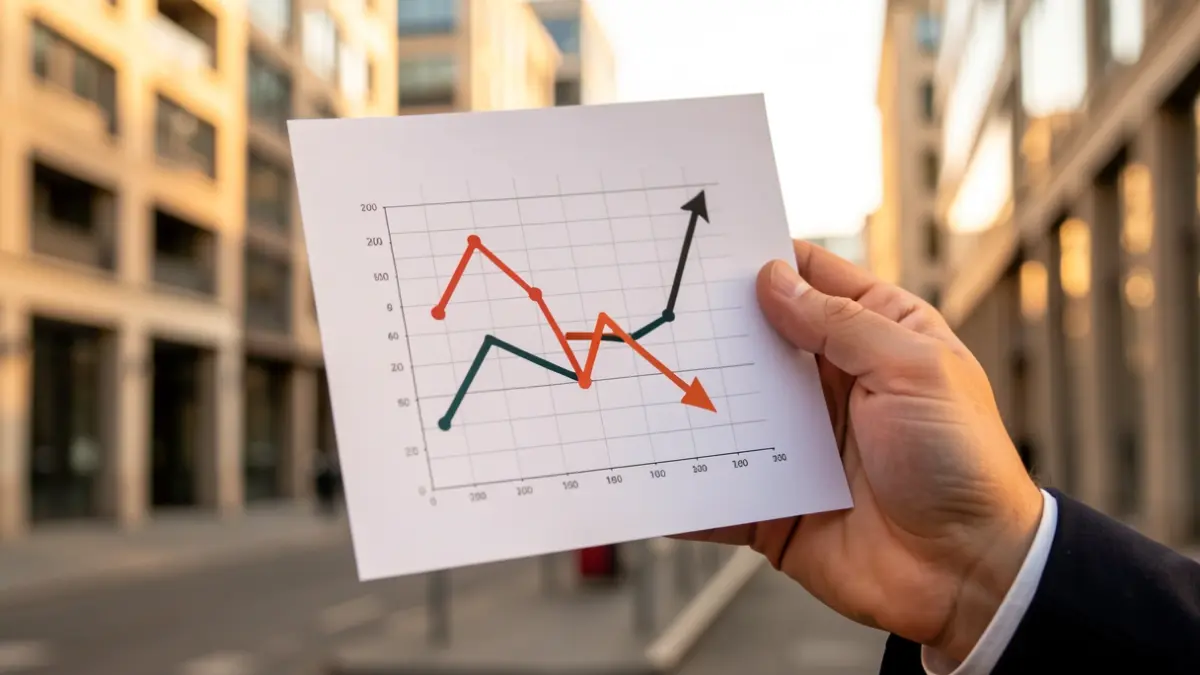 Imagen genérica de un gráfico económico con una tendencia a la baja.