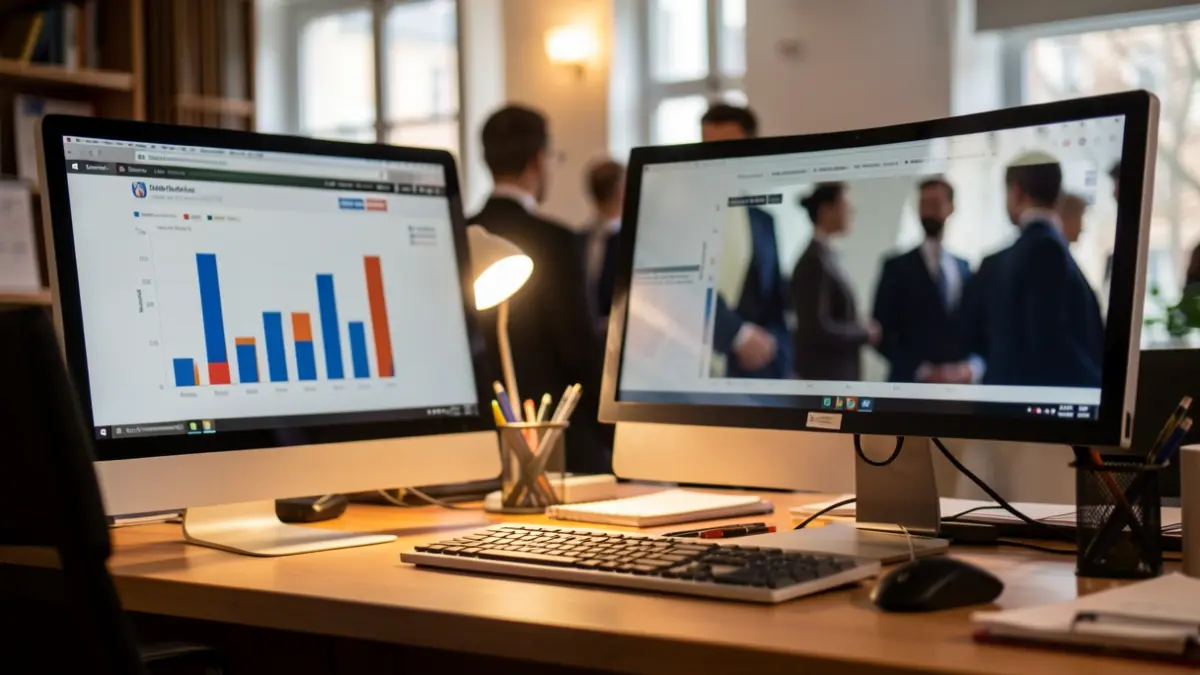 Generic image of economic data in an office.
