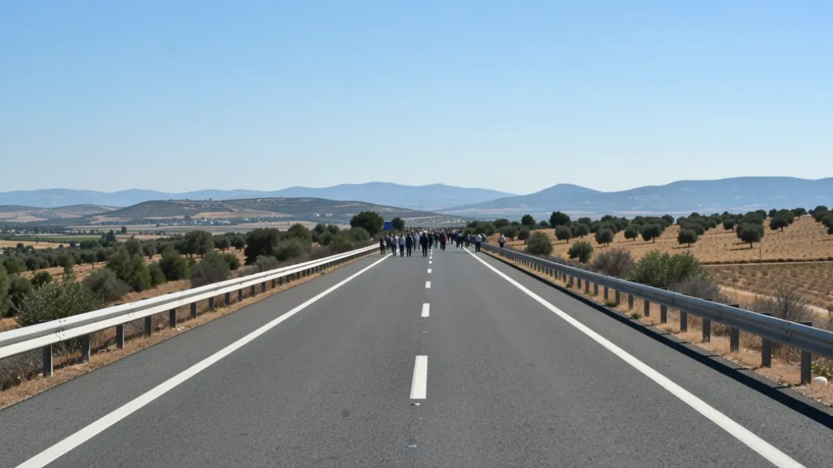 Imagen genérica de una autovía vacía en un paisaje mediterráneo.