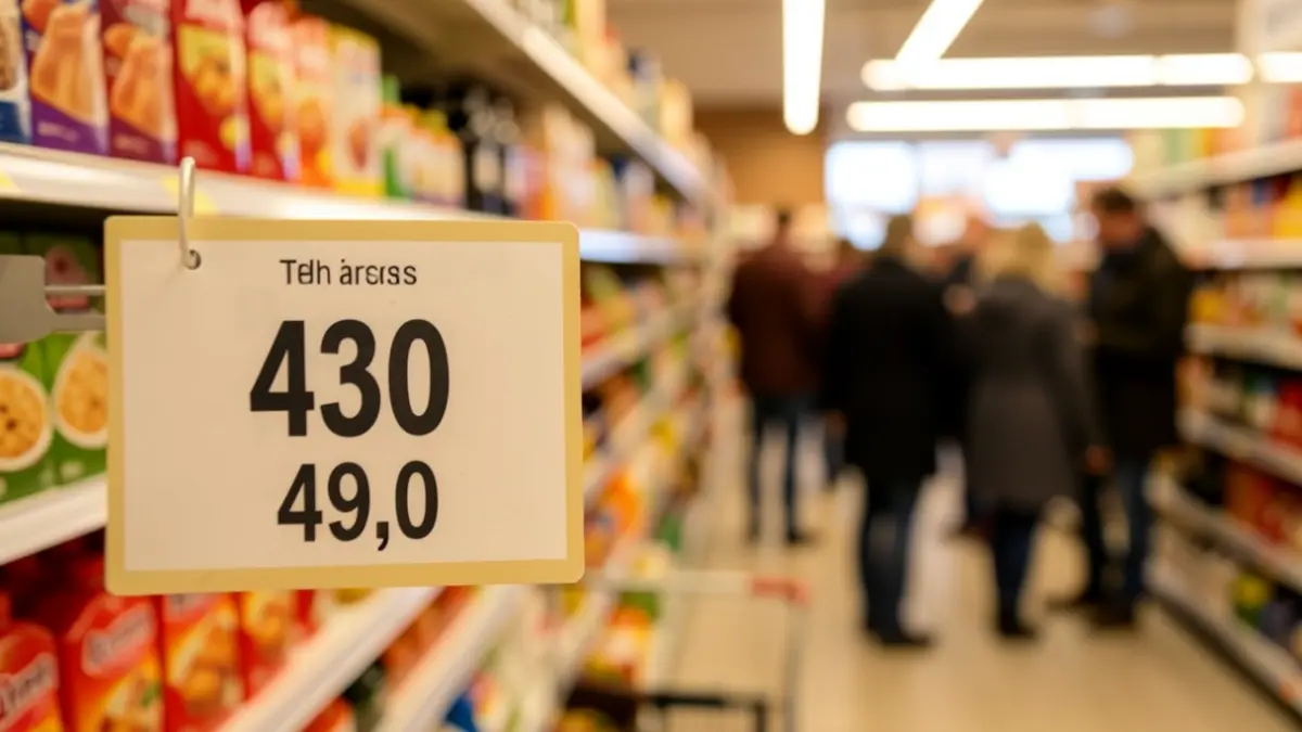 Imagen genérica de un precio aumentando en un supermercado.