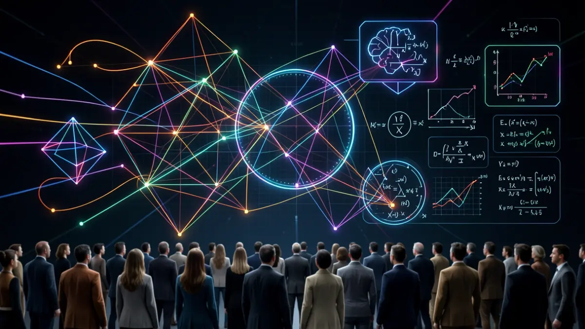 Generic image of complex systems diagnosis with AI and mathematical modeling.
