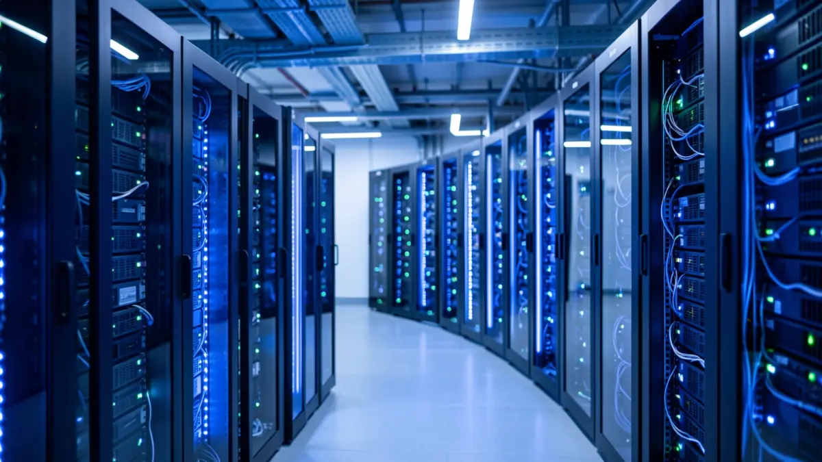 Imagen genérica de un centro de datos con servidores de alta tecnología.