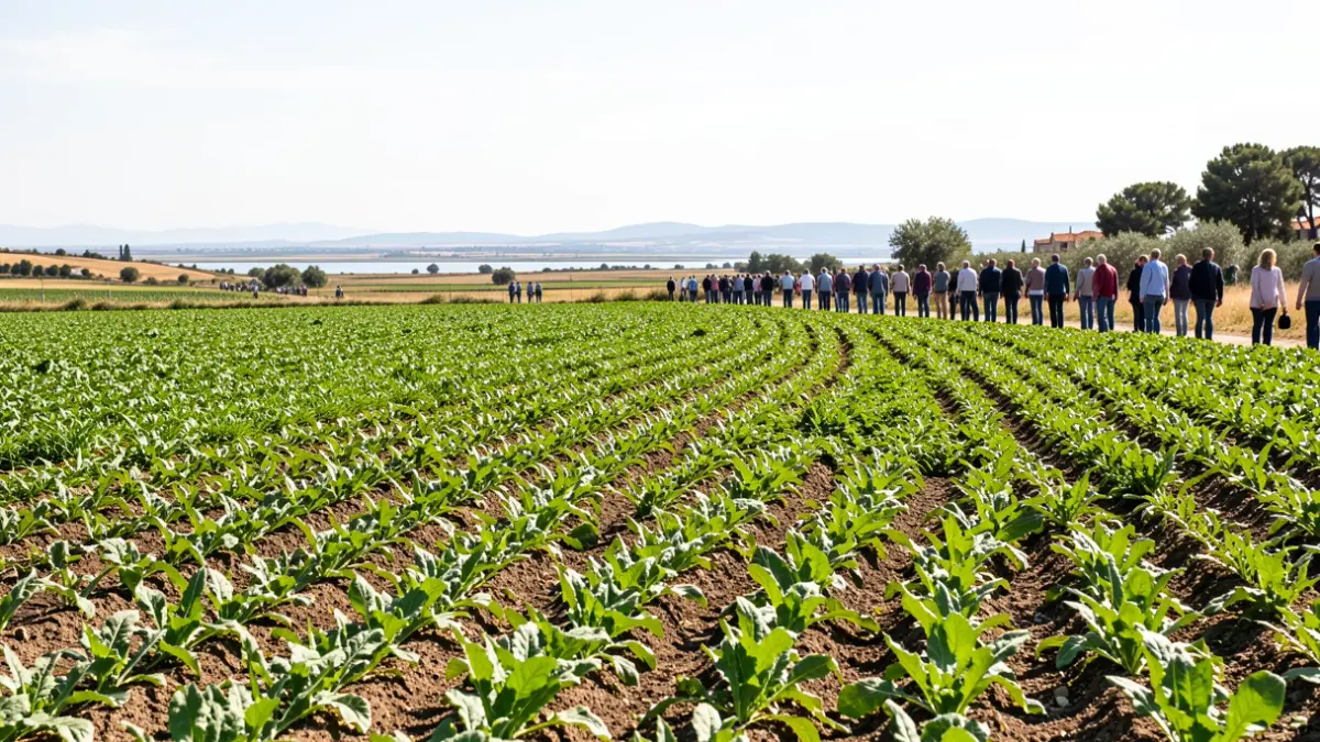 Generic image of agricultural fields in the Ebro lands.