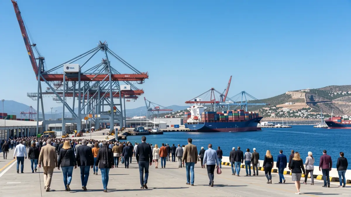 Imagen genérica de las instalaciones del Puerto de Tarragona con barcos y grúas.