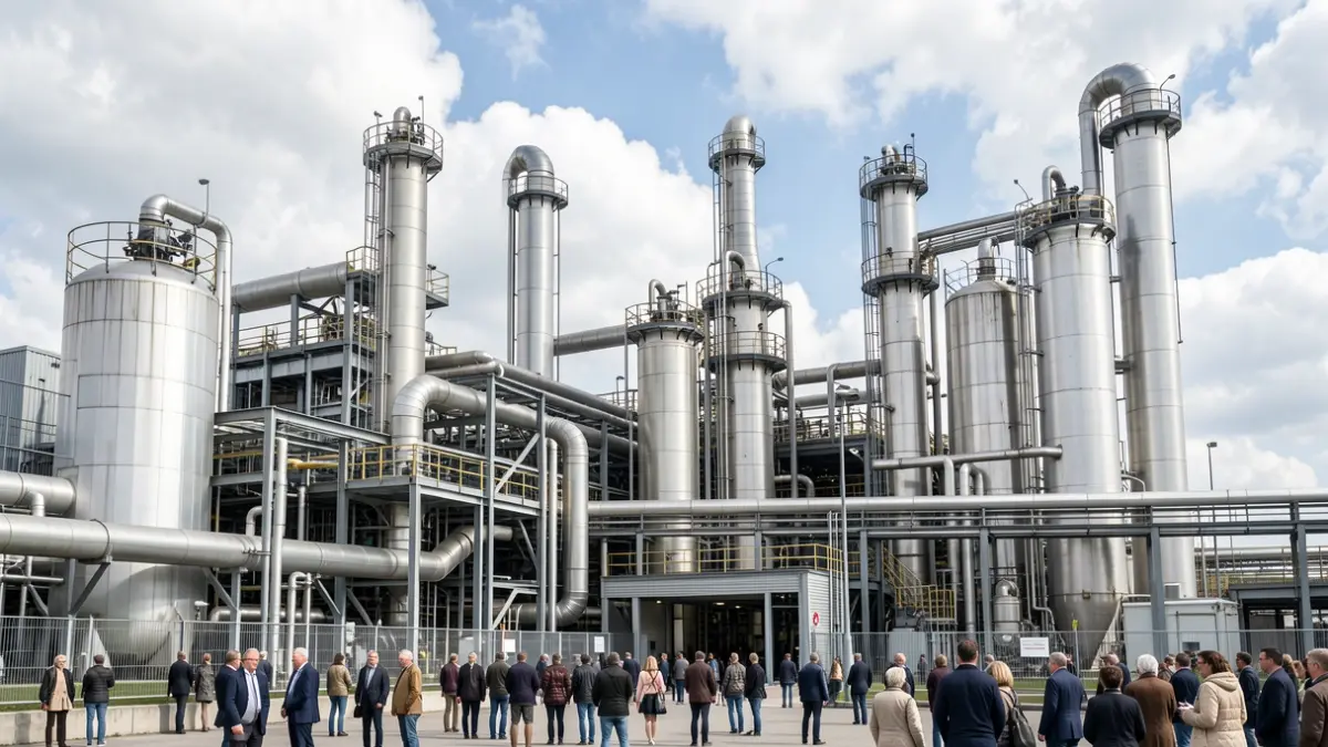 Imagen genérica de un complejo industrial de refinería.
