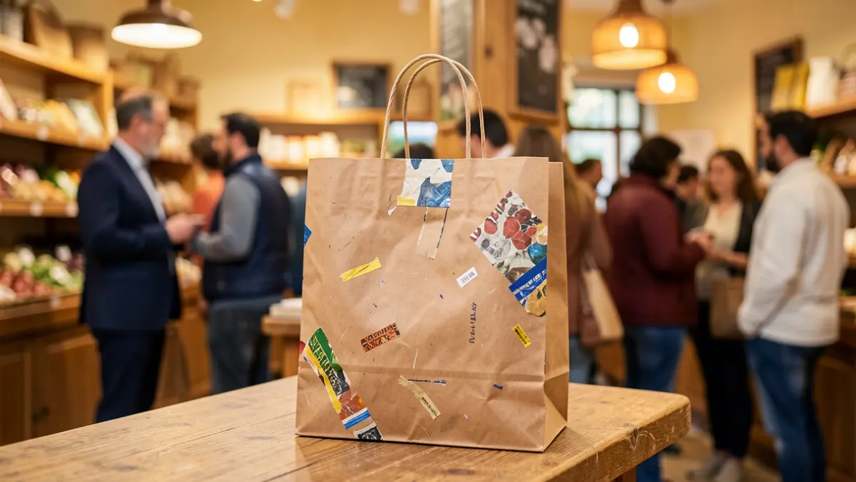 Generic image of a shopping bag in a local business.