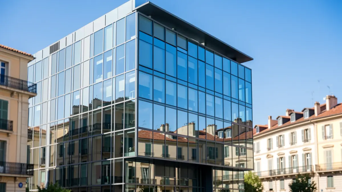 Imagen genérica de un edificio de oficinas moderno.