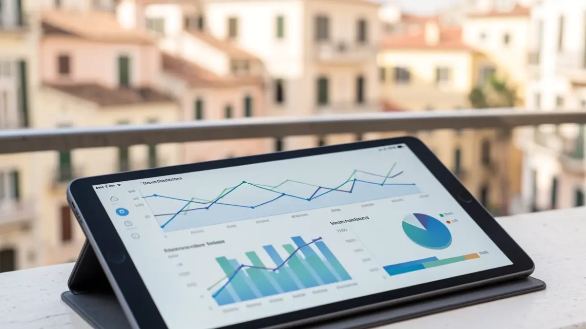 Generic image of technology and digital data in an urban environment.