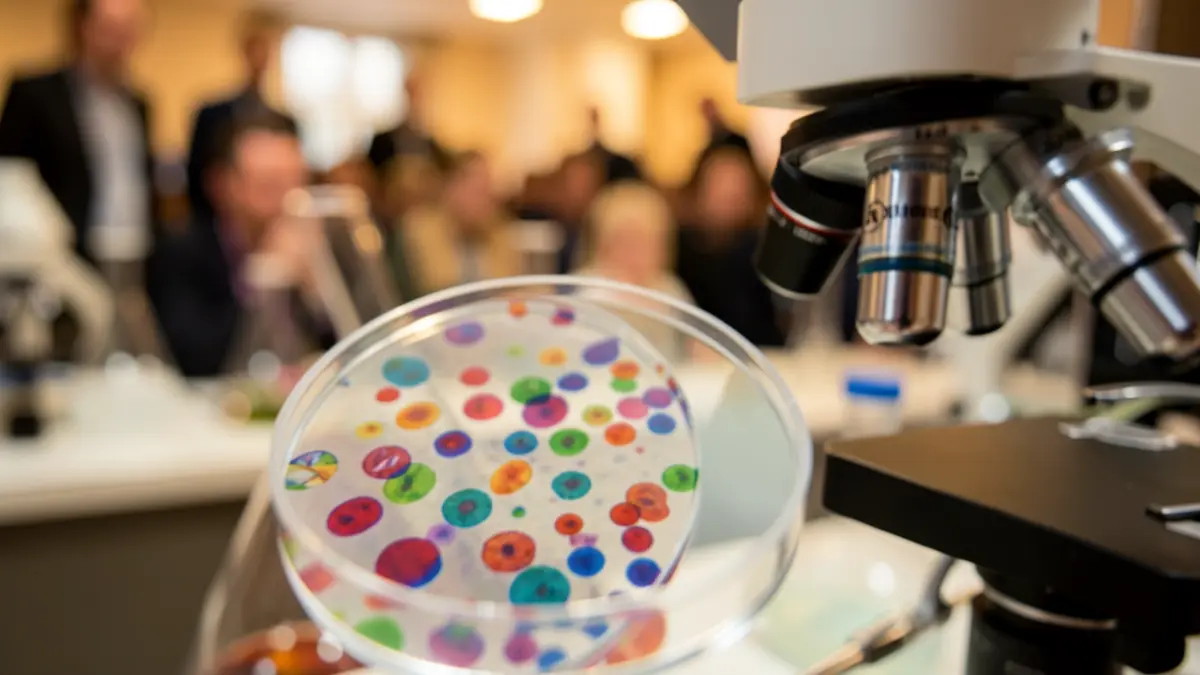 Generic image of a laboratory with microscopes and samples.