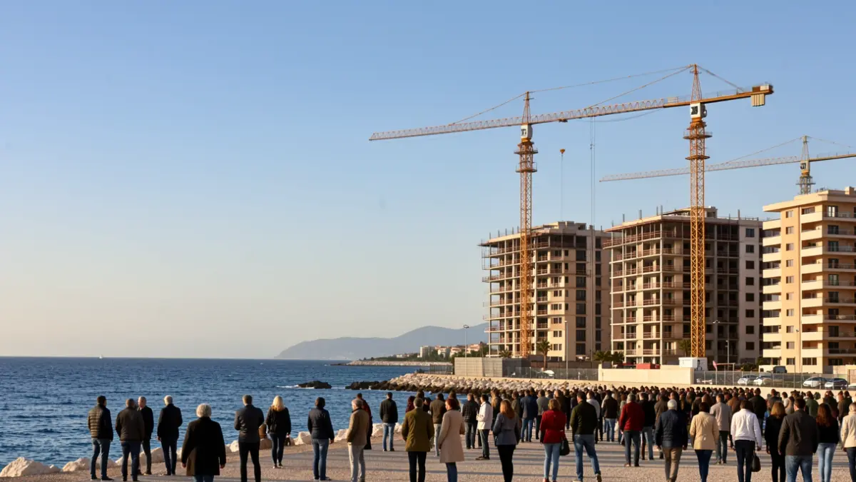 Generic image of housing construction on the Mediterranean coast.