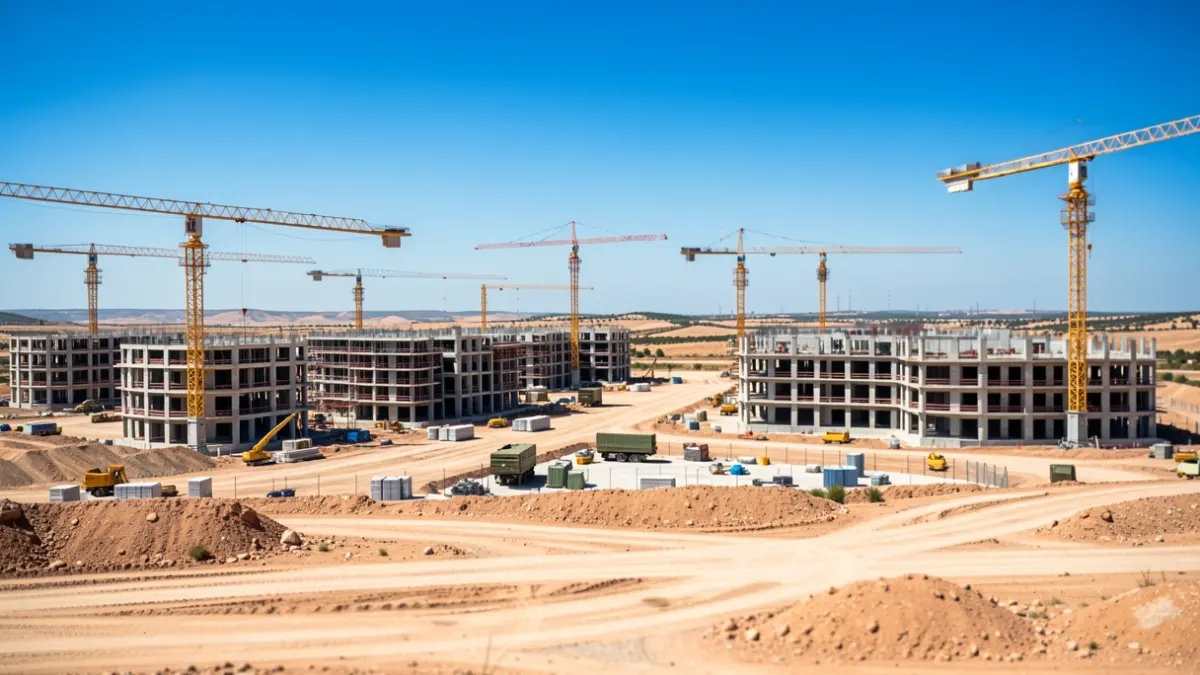 Construction work on the Army Logistics Base in Cordoba.