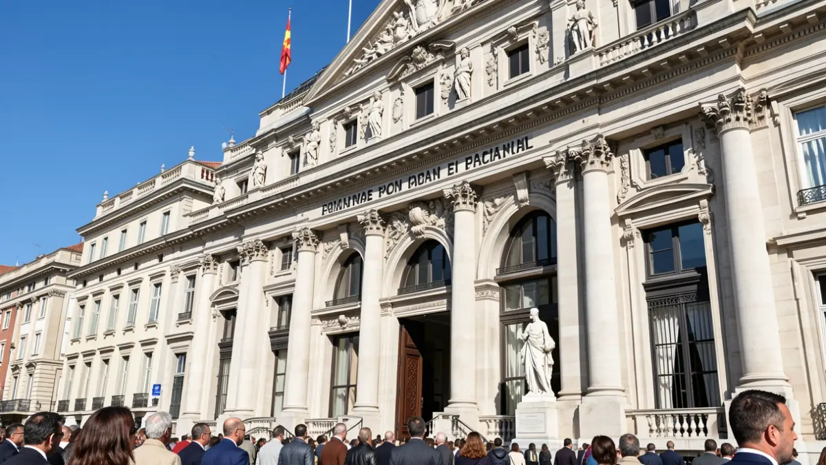 Facade of a classic Andalusian institutional building.