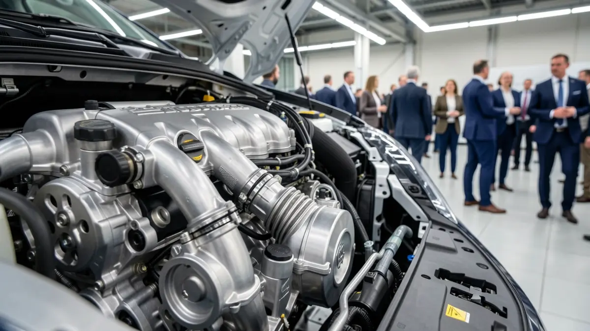 Imagen genérica de un motor de coche moderno.