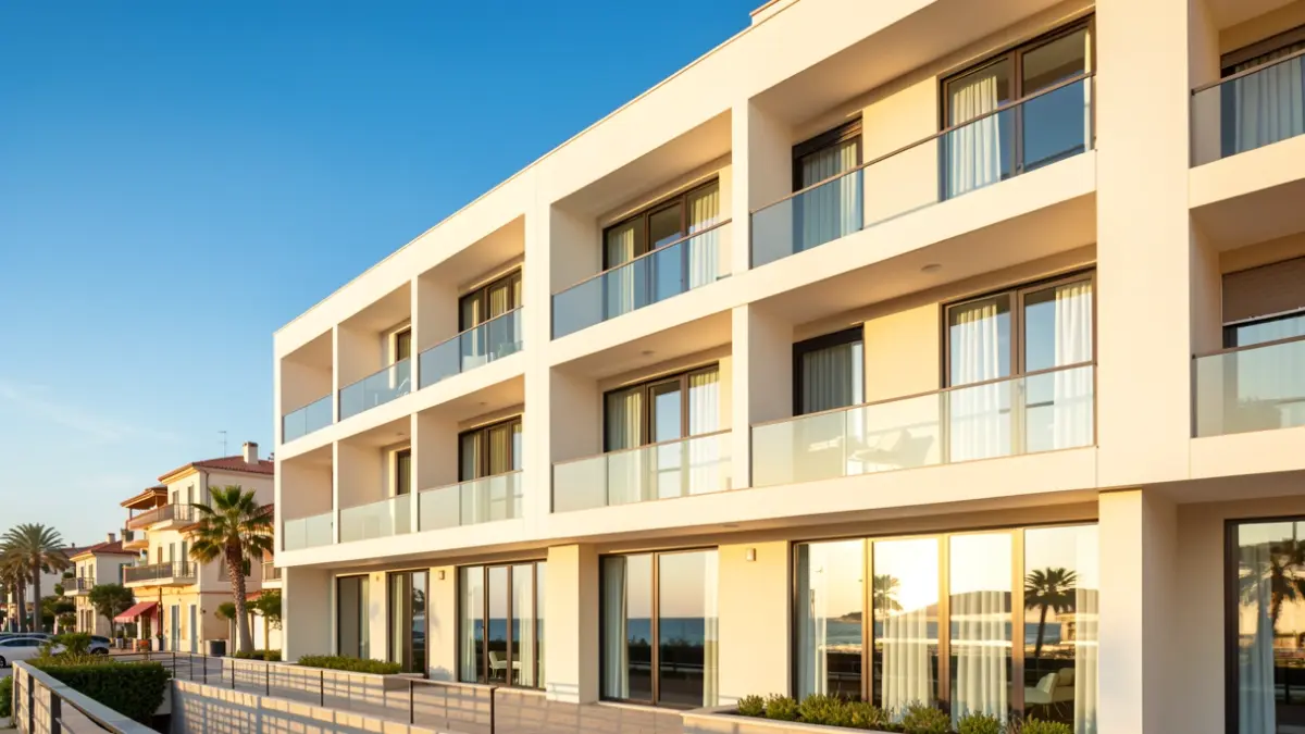 Imagen genérica de un hotel moderno en la costa mediterránea.