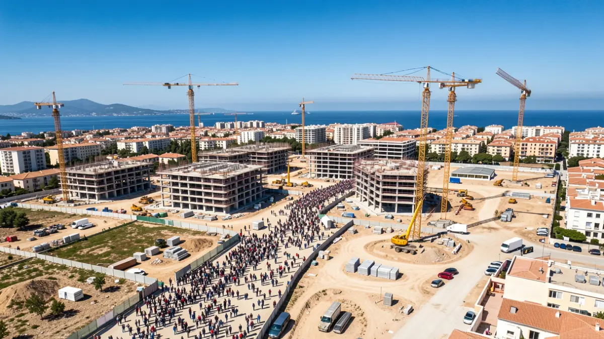 Imagen genérica de zonas en construcción en la costa mediterránea.