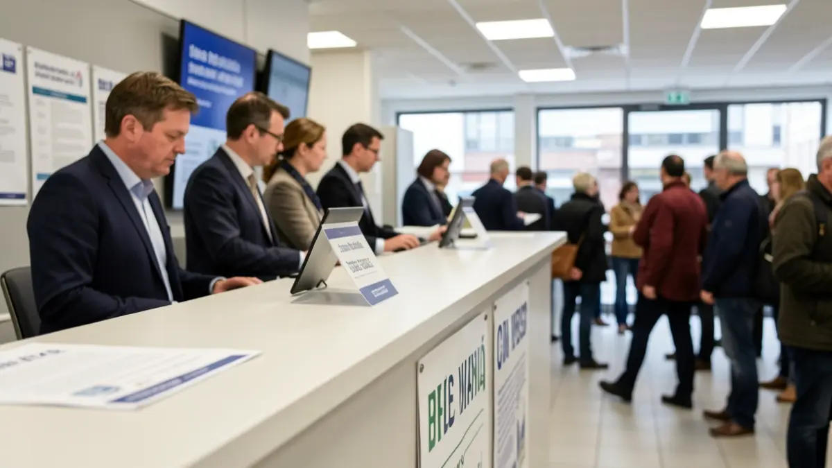 Imagen genérica de un mostrador de oficina de empleo.