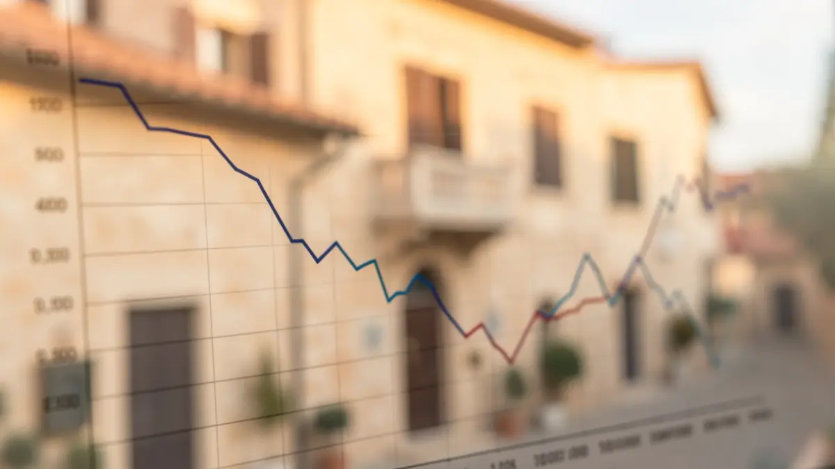 Generic image of a downward trending economic graph.