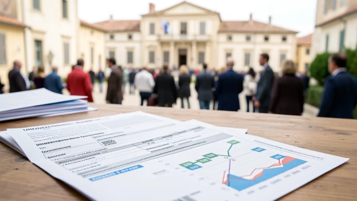 Generic image of unemployment documents and growth charts.
