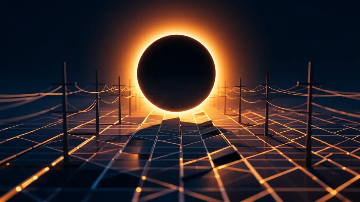 Imagen genérica de un eclipse solar afectando la red eléctrica.