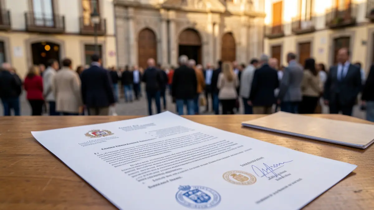 Generic image of an official document with seals and signatures on a desk.