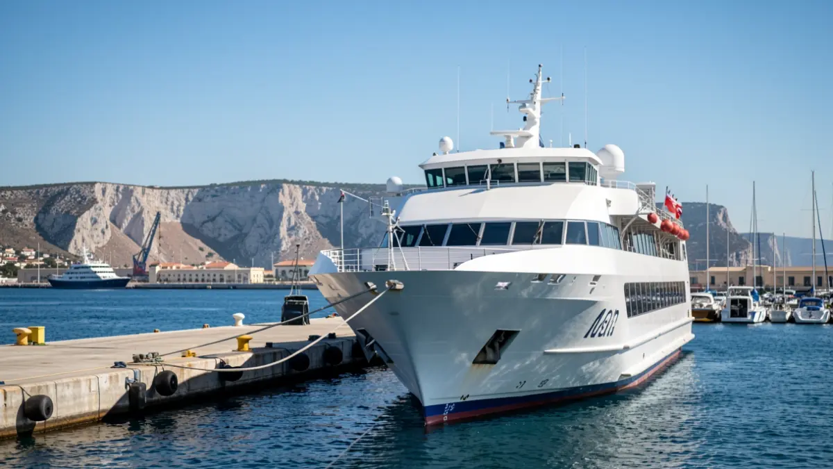 Imagen genérica de un ferry atracado en un puerto del Estrecho de Gibraltar.