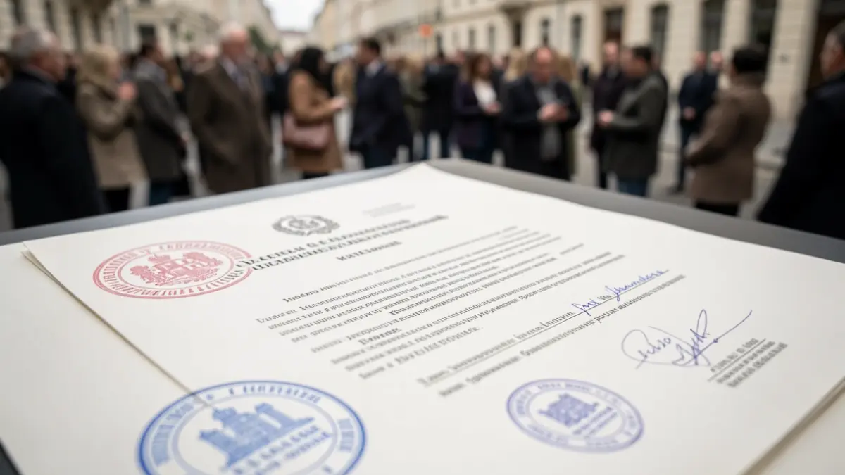 Generic image of an official document with seals.