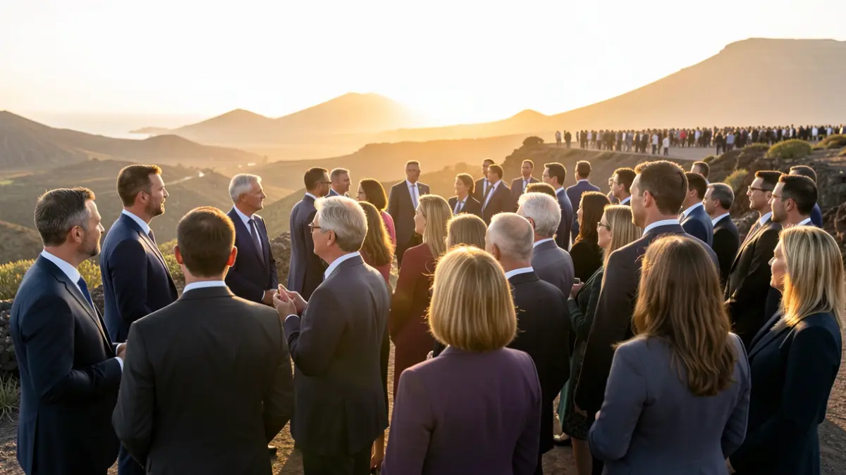 Imagen genérica de profesionales diversos mirando hacia el horizonte en Gran Canaria.